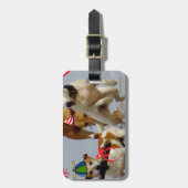 blije verjaardagshonden bagagelabel (Voorkant verticaal)