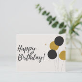 blije verjaardagskaart briefkaart (Staand voorkant)