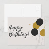 blije verjaardagskaart briefkaart (Voorkant / Achterkant)