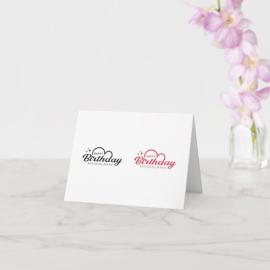 blije verjaardagskaart kaart (Orchidee)