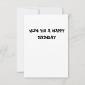 blije verjaardagskaart RSVP kaartje (Achterkant)