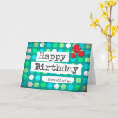 blije verjaardagskaarten rode blauwe zakelijke bus kaart (Gele Bloem)