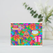 blije verjaardagspost emoji briefkaart (Staand voorkant)