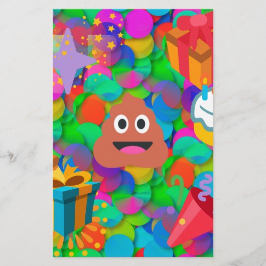 blije verjaardagspost emoji briefpapier (Voorkant)