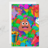 blije verjaardagspost emoji briefpapier (Voorkant / Achterkant)