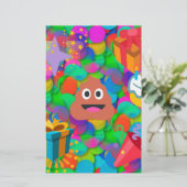 blije verjaardagspost emoji briefpapier (Staand voorkant)