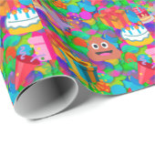 blije verjaardagspost emoji cadeaupapier (Rol Hoek)