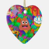 blije verjaardagspost emoji keramisch ornament (Rechts)