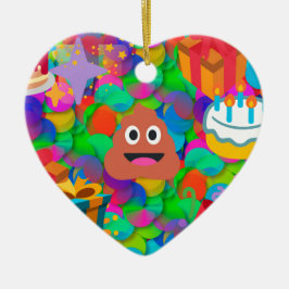 blije verjaardagspost emoji keramisch ornament