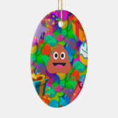 blije verjaardagspost emoji keramisch ornament (Rechts)