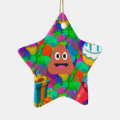 blije verjaardagspost emoji keramisch ornament (Rechts)