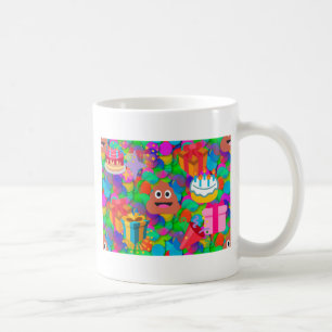 blije verjaardagspost emoji koffiemok