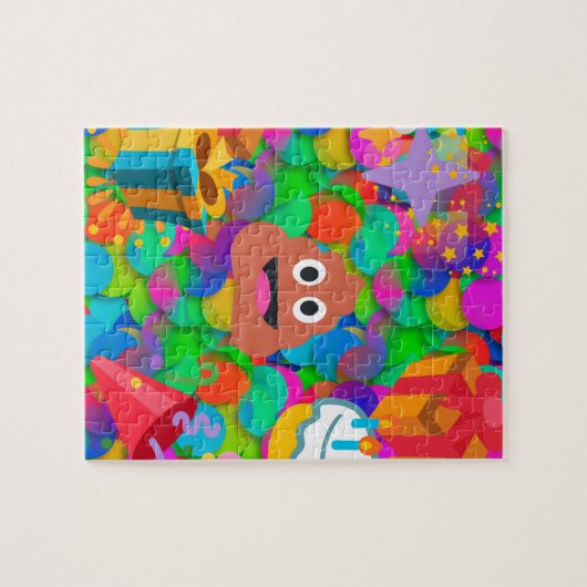 blije verjaardagspost emoji legpuzzel (Horizontaal)