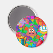 blije verjaardagspost emoji magneet (Voorkant / Achterkant)