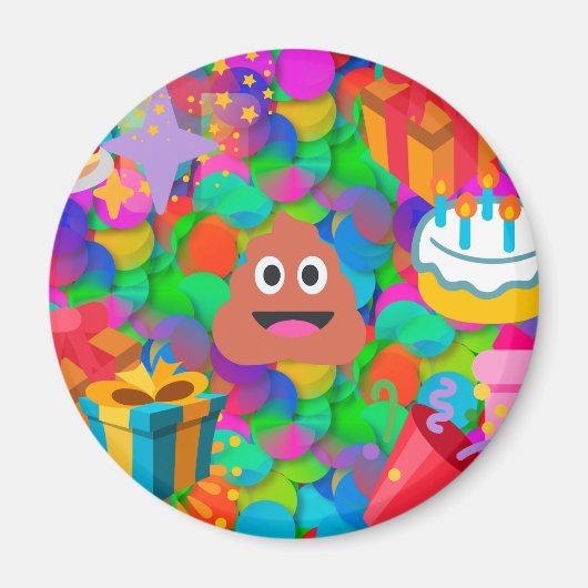 blije verjaardagspost emoji magneet (Voorkant)