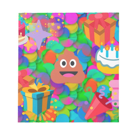 blije verjaardagspost emoji notitieblok (Voorkant)