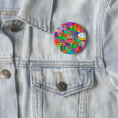 blije verjaardagspost emoji ronde button 5,7 cm (In situ)