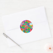 blije verjaardagspost emoji ronde sticker (Envelop)
