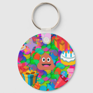 blije verjaardagspost emoji sleutelhanger