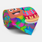 blije verjaardagspost emoji stropdas (Opgerold)