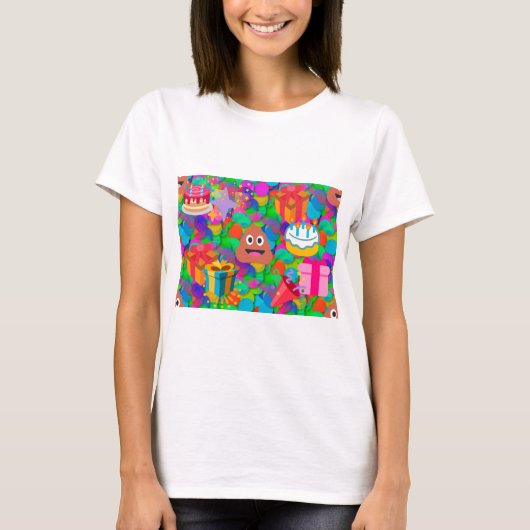 blije verjaardagspost emoji t-shirt (Voorkant)