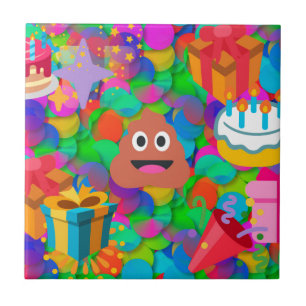 blije verjaardagspost emoji tegeltje