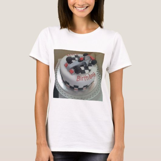 blije verjaardagsracewagen t-shirt (Voorkant)