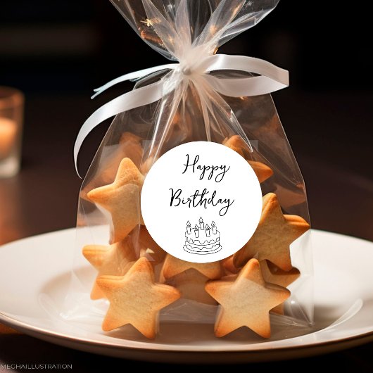 blije verjaardagsSticker Ronde Sticker