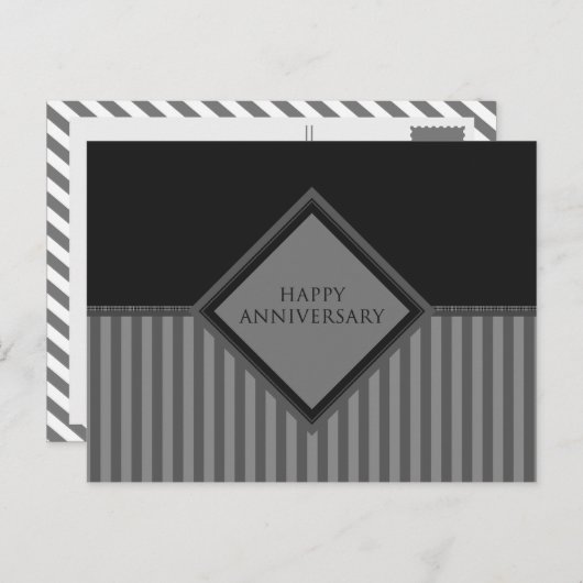 blije verjaardagsstrepen briefkaart (Voorkant / Achterkant)