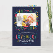 Blije Whimsy 2 Gevouwen Foto Feestdagen Kaart (Voorkant)