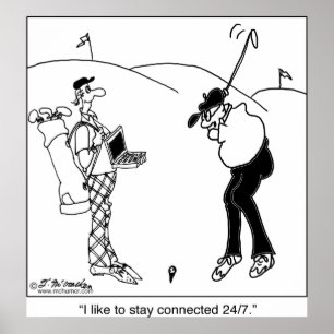 Blijf 24 uur per dag online poster