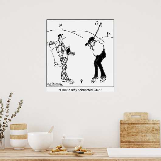 Blijf 24 uur per dag online poster (Keuken)