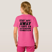 Blijf 6 meter verderop [Inkt] T-shirt (Achterkant volledig)