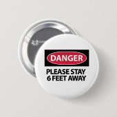 Blijf 6 meter verderop ronde button 5,7 cm (Voorkant /achterkant)