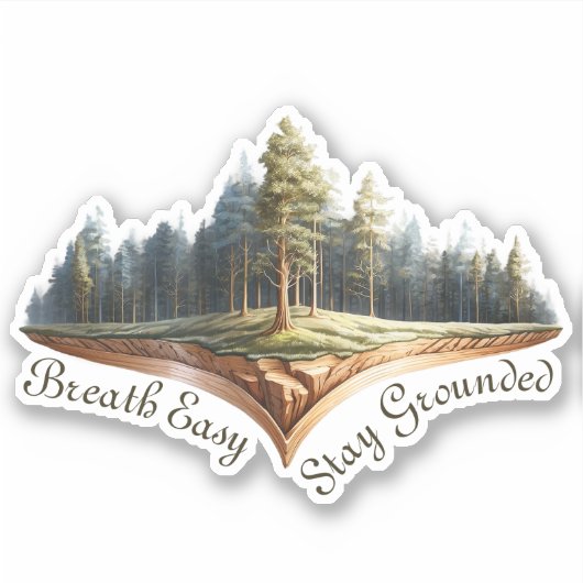 Blijf aan de grond Relax & Ontspan Sticker (Voorkant)