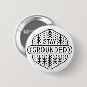 Blijf aan de grond ronde button 5,7 cm (Voorkant /achterkant)