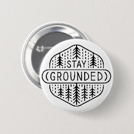 Blijf aan de grond ronde button 5,7 cm