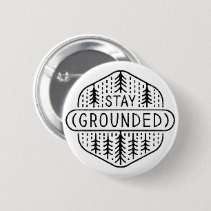 Blijf aan de grond ronde button 5,7 cm