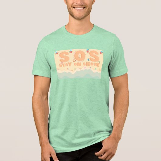 Blijf aan wal Tri-Blend shirt (Voorkant)