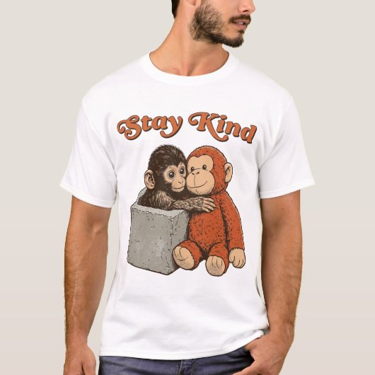 Blijf aardig Baby Monkey Punch T-shirt (Voorkant)