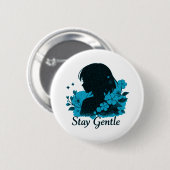 Blijf aardig meisjes ronde button 5,7 cm (Voorkant /achterkant)