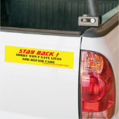 Blijf achter bumpersticker (Op Truck)