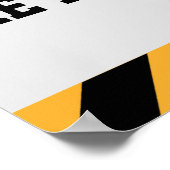 Blijf achter het lijnteken poster (Hoek)