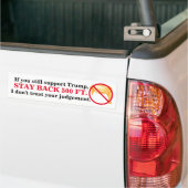 Blijf achteruit! bumpersticker (Op Truck)