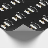 Blijf adembenemend Funny Coffee Pun Cadeaupapier (Hoek)