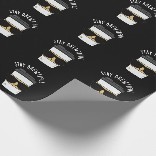 Blijf adembenemend Funny Coffee Pun Cadeaupapier (Hoek)