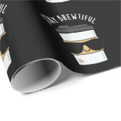 Blijf adembenemend Funny Coffee Pun Cadeaupapier (Rol Hoek)
