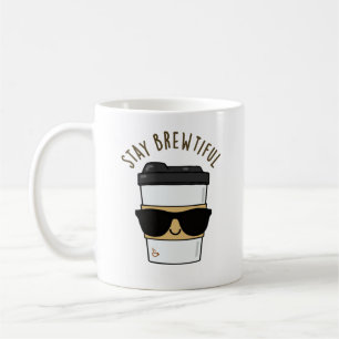 Blijf adembenemend Funny Coffee Pun Koffiemok