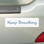 Blijf ademhalen bumpersticker (Op auto)