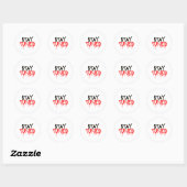 blijf afgestemd ronde sticker (Vel)